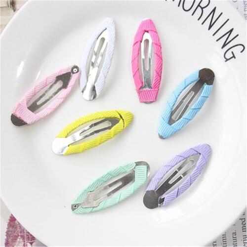 40pcs 5cm Snap Hair Clips for Kids Pins BB Hairpins Color Metal Barrettes for Baby Children Women Girl Styling Hair Accessories
