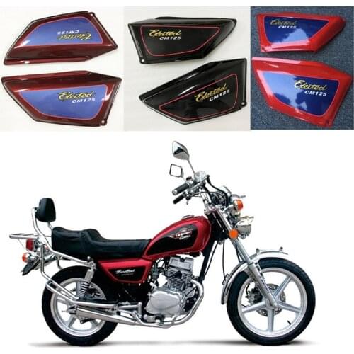 Motorcycle Faring Parts of Side Covers Battery & Tool Panels For Honda CM125 125cc Right Left ABS PP 1 Pair Red Black Color