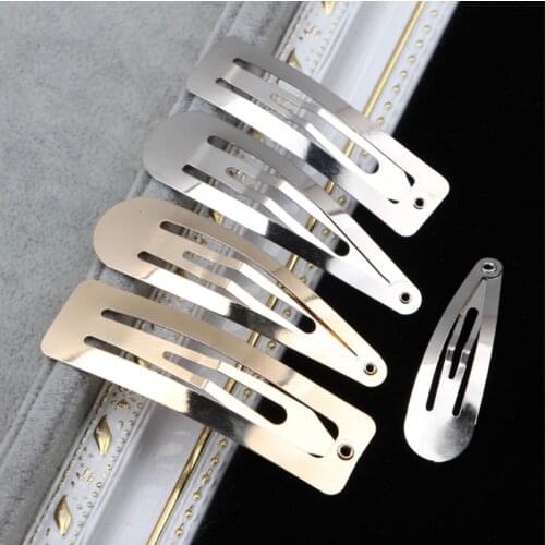 Women Vintage Snap Hair Clip Hair Clip Geometric Water Drop Square Shape Hairpin Clips Hair Styling Accessories Finding