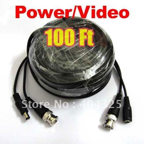 100ft 30M Video Power Cable BNC For CCTV Security Camera a77