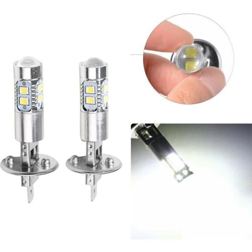 2PCS Super Bright H1 H3 Car LED Light COB LED Headlight Bulb High Low Beam Fog Driving Light Bulbs 100W Daytime Running Light