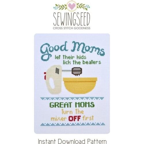 2021 Drop Shipping Embroidery Good Moms Cross Stitch Kit Singapore with 100% Cotton Floss & Free Shipping for Wall Decor & Gifts