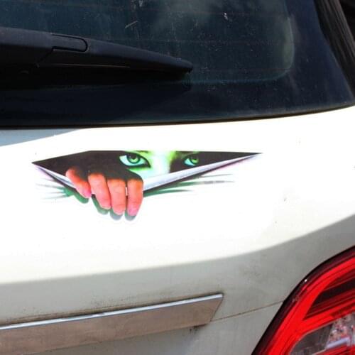 3D Car Styling Funny Eyes Peeking Car Sticker Waterproof Lightning Auto Accessories Whole Body Cover For All Cars