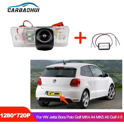 Car Backup Rear View Camera For Volkswagen VW Jetta Bora Polo Golf MK4 A4 MK5 A5 Golf 4 5 High quality Night vision CCD HD