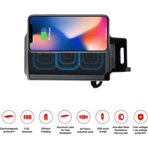 QI Car Wireless Charger For Audi Q3 2016 2017 2018 Intelligent Infrared Fast Charging Phone holder for Samsung Huawei