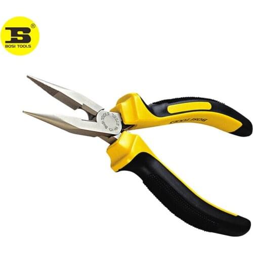 BOSI 8" Long Needle Nose Cutting Pliers Electrician Plier Hand Tool