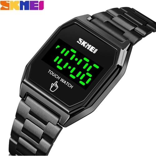 SKMEI Creative Touch Screen Mens Digital Watch Sports Japan movement Clock Waterproof Electronic Wristwatch For Male Lady Gift