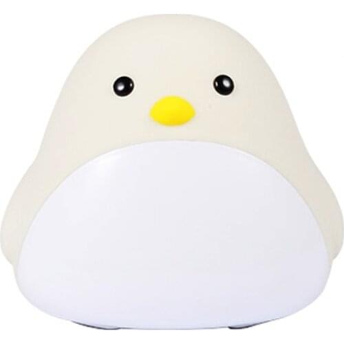Digital Alarm Clock Silicone LED Light, Temperature Display, 3000K Warm Light, Tap Control, Dimmable Nightlight for Kid Bedroom