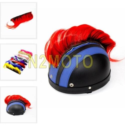 Colorful Ski Snowboard Paintball Bike Skateboard Helmet Punk Style Mohawk Casco Attached Red Black Feather Mohawks Sticker