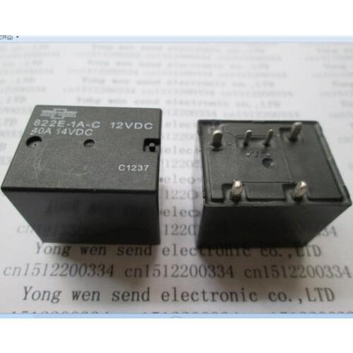HOT NEW relay 822E-1A-C-12VDC 822E-1A-C-12V 822E-1A-C 12VDC 822E1AC 12VDC DC12V 12V 40A 6PIN