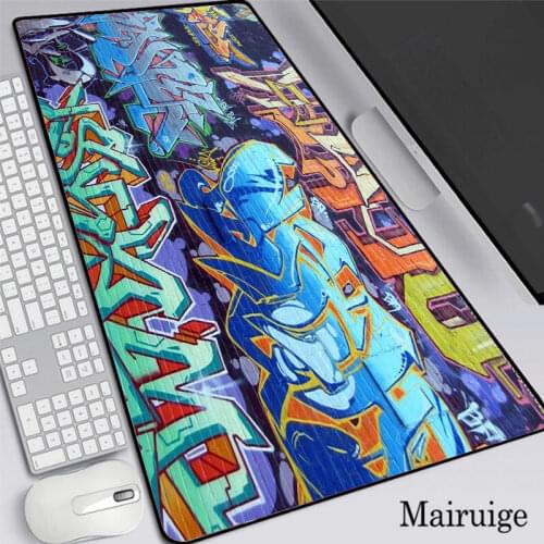 400X900mm Graffiti Art Natural Rubber Gaming Computer Mouse Pad Gamer Locking Edge Keyboard XXL Desk mat Keyboard PC Mice Mats