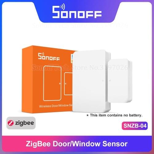 SONOFF Zigbee SNZB-04 - ZigBee Wireless Door/Window Sensor Work with ZBBridge ZigBee 3.0 Hub via eWeLink APP Support IFTTT