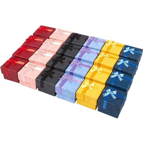24Pcs Jewery Organizer Box Rings Storage Cute Box Small Gift Box For Rings Earrings