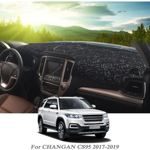 Car Styling Dashboard Avoid Light Pad Instrument Platform Cover Mat Rose For CHANGAN CS95 2017-2019 LHD&RHD Anti-Dust