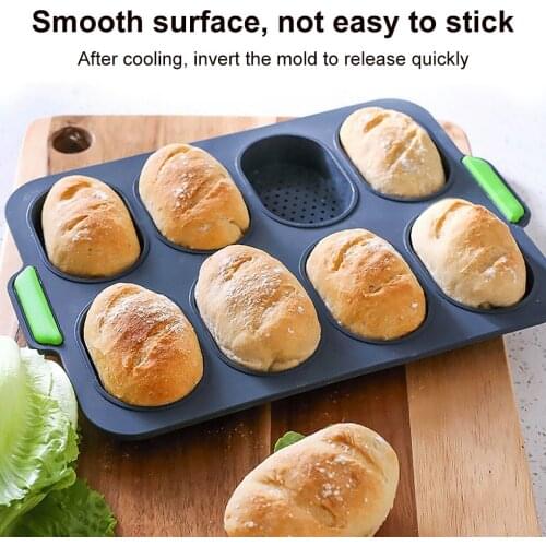 Round Silicone Bread Mold 8 Holes Muffin Cupcake Cake Mould Non-stick Kitchen Home Baking Tray DIY Cake Making Mold