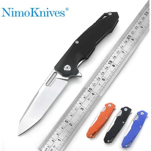 NIMOKNIVES SHANXIAO ball bearing titanium handle flip folding camping hunting pocket TG10 fruit knife FAT DRAGON design EDC tool