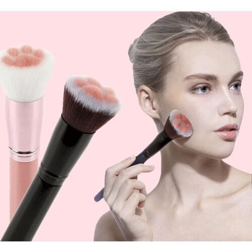 New Cat Claw 1pc Soft Powder Big Blush Foundation Lady Makeup Brush Cosmetic Tool Make Up Cosmetic Large Single Brush Facial