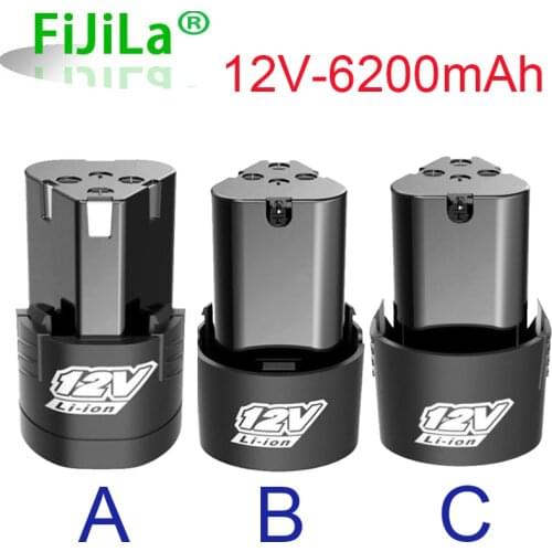 New High Capacity 12V 6200mAh Universal Rechargeable Battery For Power Tools Electric Screwdriver Electric drill Li-ion Battery