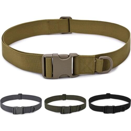 New Combat Canvas Duty Tactical Sport Belt with Plastic Buckle Army Military Adjustable Outdoor Hook Loop Waistband
