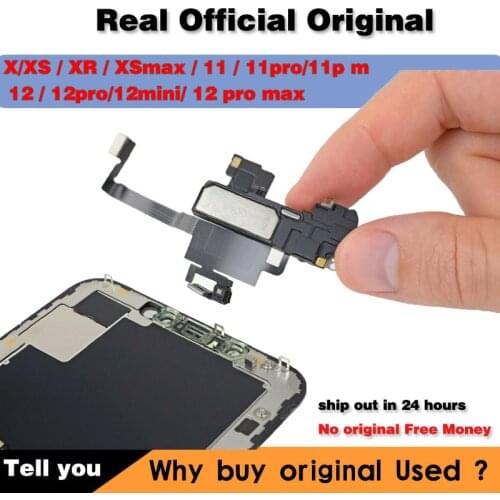 Official Original For IPhone X XR XS Max 11 12 Pro Max 12Mini Earpiece Flex Cable Proximity Light Sensor Assembly Replacement