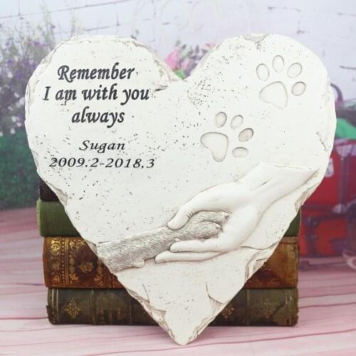 Personalized Pet Memorial Stones Dog Cat Sympathy Poem Pet Loss Gifts in Garden Backyard Marker Grave Tombstone