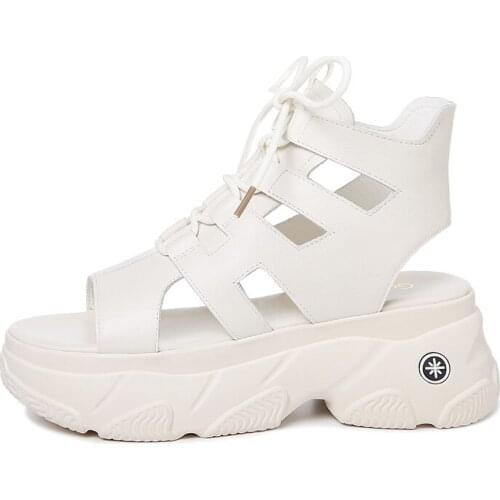 Open-Toe Platform Sandals Lace-Up Solid Color WomenS Shoes Platform WomenS Shoes