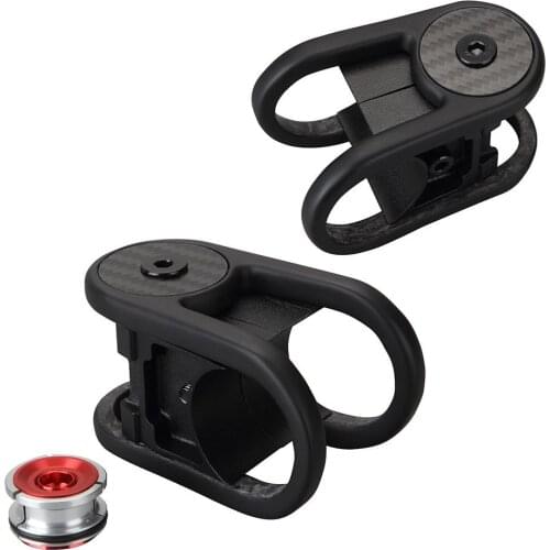Bike Handlebar Stem Carbon Fiber Bicycle Handle Stem Riser for MTB Road Bike 0 Degree Stem 28.6-31.8mm Bicycle Headset