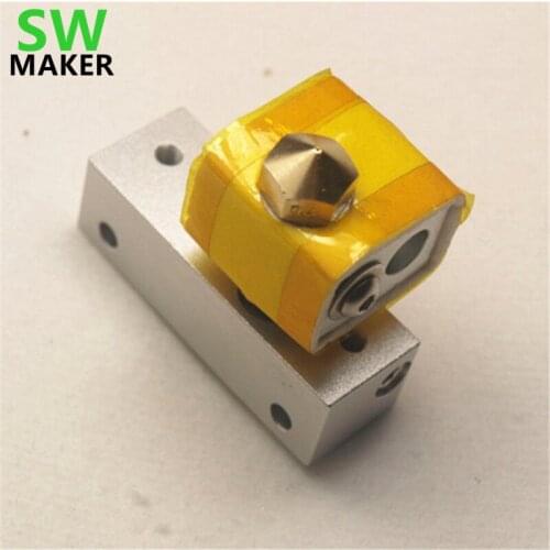 Wanhao i3 Upgrade MK10 PTFE lined Hotend kit Slotted Clamping Cooling Block for Wanhao i3 3D printer 0.4mm 1.75mm