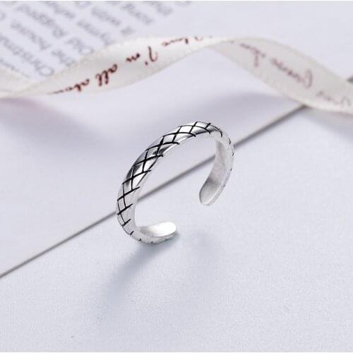 Japanese and Korean version of retro silver-plated personality fashion serpentine trend online celebrity opening ring wholesale
