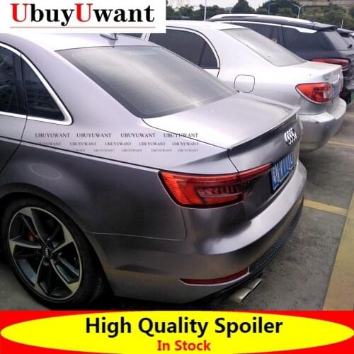 Rear Trunk Spoiler For Audi A4 B9 2017-2020 ABS Black Or Unpainted Primer Color Rear Spoiler For Audi A4 B9