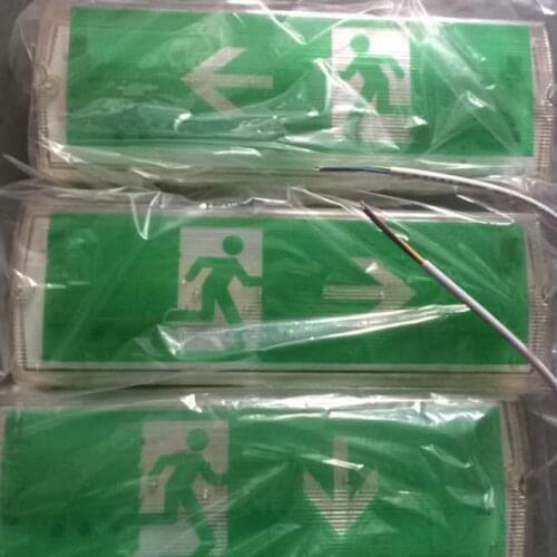 10PCS/LOT Back-Up 3Hours Wall Ceiling Mounted 3W Led Emergency Sign Light Non-Maintained Lithium Battery Exit Indicator Lighting