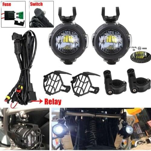 2 Pcs 40W LED Auxiliary Lamp 6000K Super Bright Fog Driving Light Kits Led Lighting Bulbs DRL For Motorcycle BMW K1600 R1200G