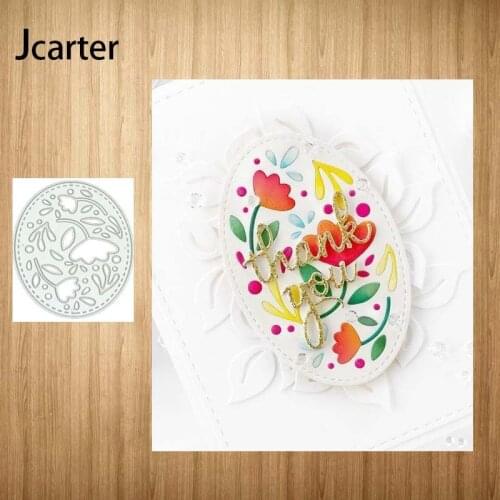 2021 New Arrival Metal Cutting Dies Oval Flower Leaves Craft Handmade Knife Mould Blade Punch Stencils Dies Cut for Scrapbooking