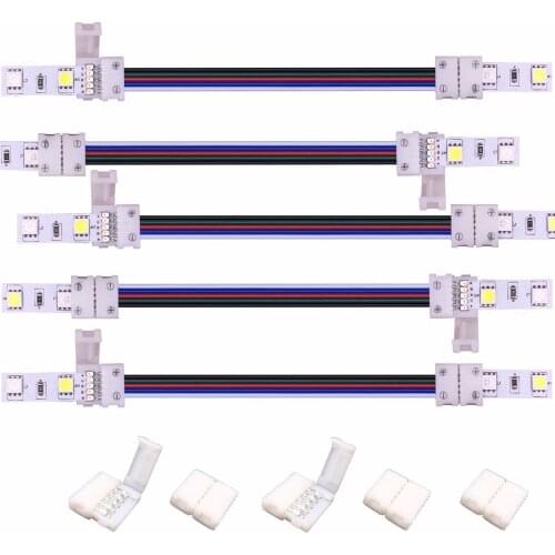 5X 5pin 12mm Wide RGBW LED Ribbon Lights Extension Connector,RGBWW LED Stripe 17cm Long Connector Distributor Adapter