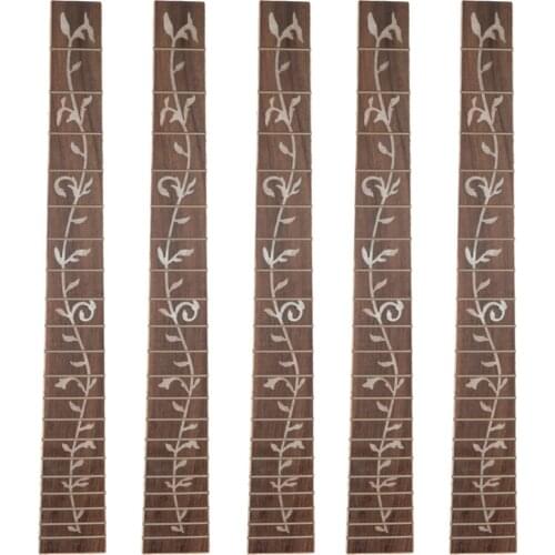 5pcs Guitar Tree Rosewood Fingerboard Fretboard for 41'' Folk Guitar DIY Kit