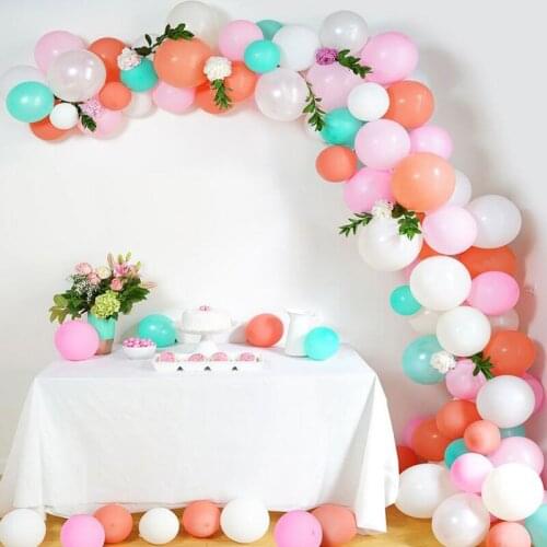 61pcs multicolor romantic Engagement Party Background Balloon Garland pink white Baby Shower Wedding Birthday Party Decoration