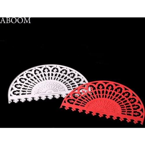 ABOOM Hot Semi-Circular Screen Carbon Steel Die Cutting Dies Scrapbooking Embossing Dies Cut Stencils DIY Decorative DIY Folder