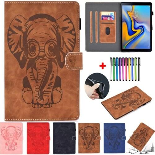 Tablet For Samsung Tab A 10.5 Case 2018 SM-T590 T595 Kawaii Elephant TPU Funda For Samsung Galaxy Tab A 10 5 2018 Cover SM-T595