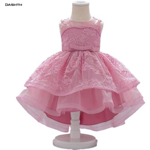 OASHTH Childrens skirt new baby dress skirt baby embroidery tail dress skirt girl wash dress