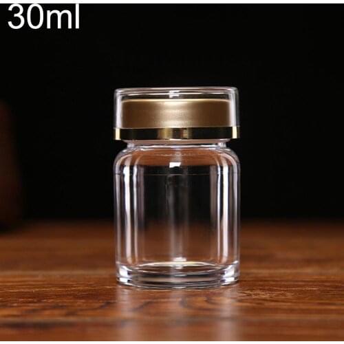 Hot 30ml Clear Empty Powder Pills Granular Objects Container Storage Box with lid