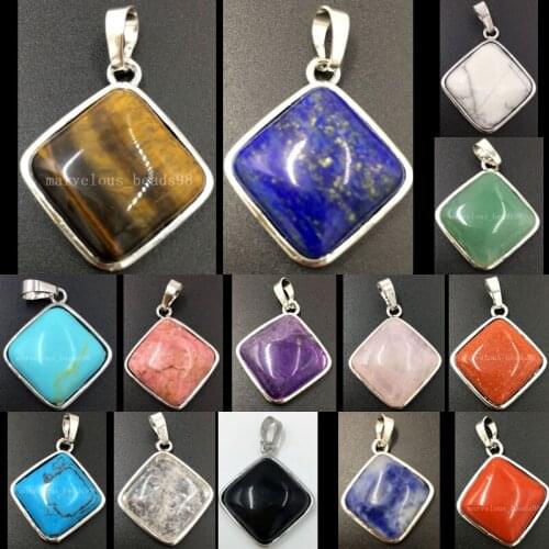 Jaspe Opal Goldstone Blue Sand Carnelian Crystal Malachite Lapis Lazuli Tigers Eye Howlite Aventurine Pendant Bead WB550BC