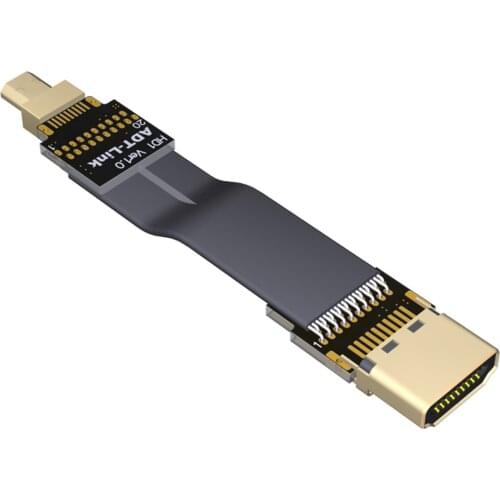 ADT-Link FPV Cable Micro Mini Flat Camera Connector 3cm-1M Flexible Wire Line 18Gbps 4K@50/60 2160p for HDMI-compatible