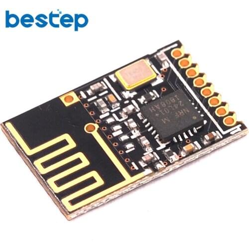 Mini NRF24L01 + 2.4GHz 1.27MM RF Wireless Module Mini Version Power Enhanced Version SMD Receiver Transceiver Board 1.9v~3.6v