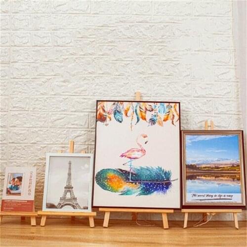 Pine Wood Easel 2 Sizes Tabletop Drawing Artist Wooden Fold Standing Painting Whiteboard Chalk Board Easels