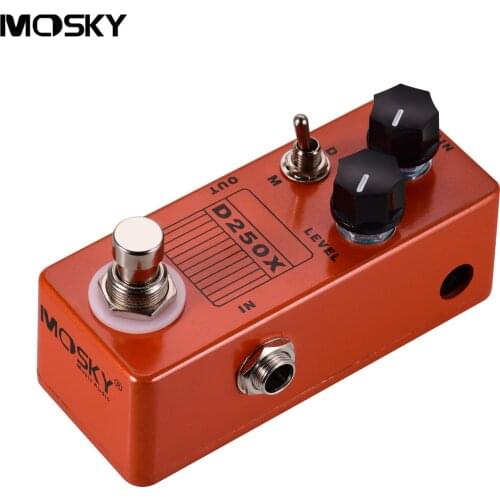 MOSKY D250X Overdrive Electric Guitar Effect Pedal True Bypass Preamp Stage Audio Overdrive Guitar Bass Guitar Parts Accessories