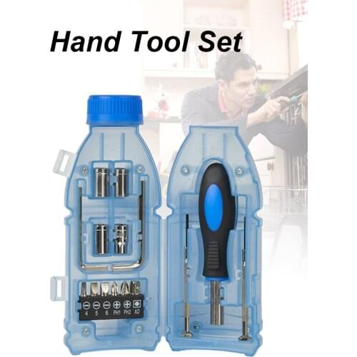 Precision Repair Tool Screwdriver Set Clear Bottle-Shaped Repair Tool Kit Comfortable Hand Feel For Outdoor Activities +Home Use
