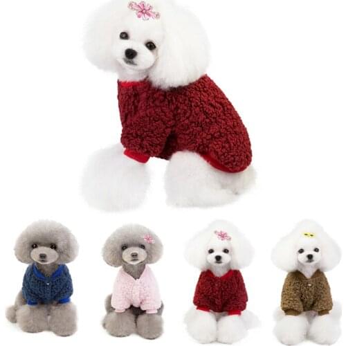 New Thickened Flannel Dogs Clothes High Quality Coat for Winter and spring Clothing for Pet Puppy Chihuahua Costume S M L XL