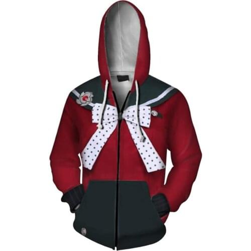 NEW Danganronpa Chiaki Nanami Cosplay Hoodie Zipper jacket Sweatshirt Pullover women girl autumn coat clothes V-Neck hoodie gift