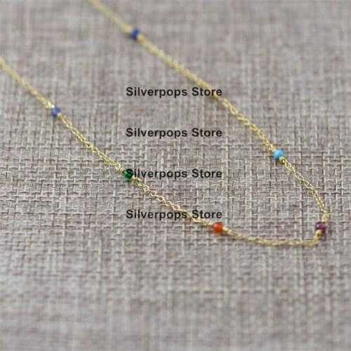 New Trend Fashion 925 Sterling Silver/Necklace /Colorful stone/Premium Quality European Spanish Styles Birthday Present/Gift