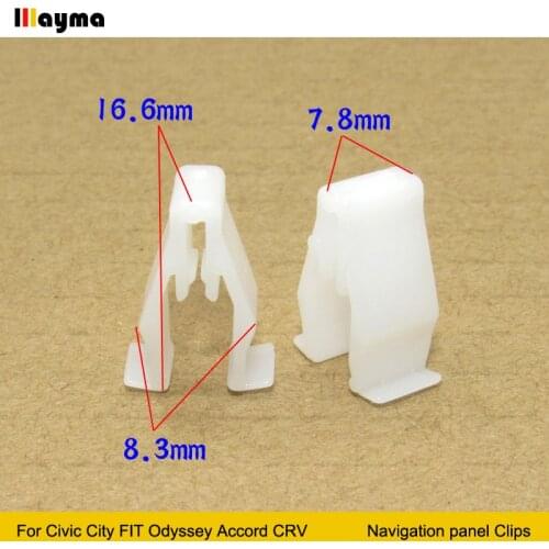 20pcs Plastics clips For Honda Civic City FIT Odyssey Accord CRV Central control navigation panel instrument buckle clips